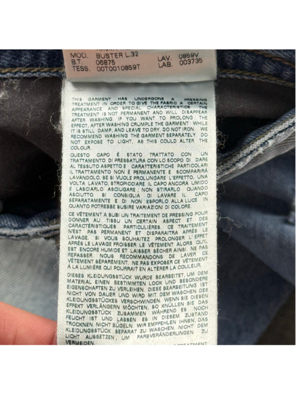 Diesel Buster Jeans Men’s W36 L32 Distressed Slim Tapered Y2K Indie Sleaze Blue - Picture 10 of 16